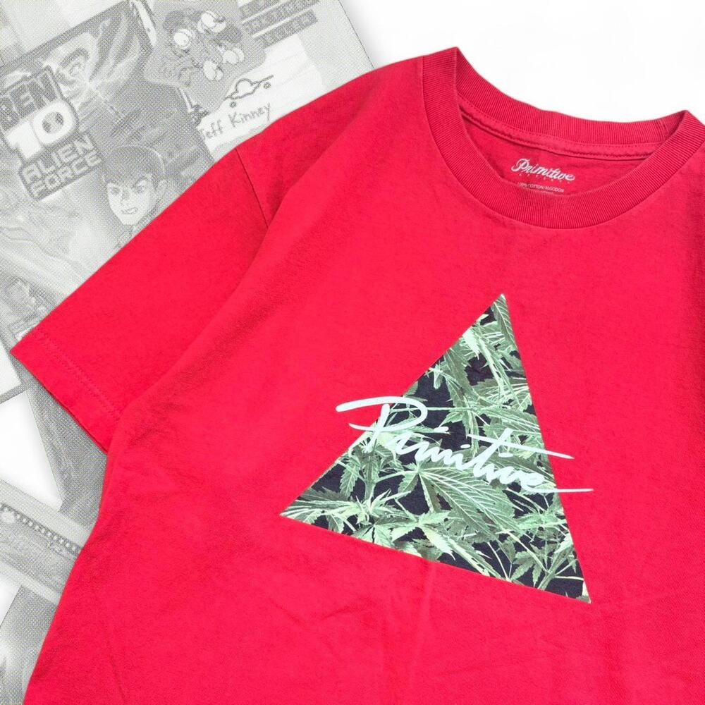 Red primitive skateboarding triangle